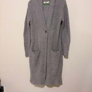 UGG Judith Hooded Cardgian Women’s XS/S Sherpa Knit Heather Gray Warm Cozy Robe